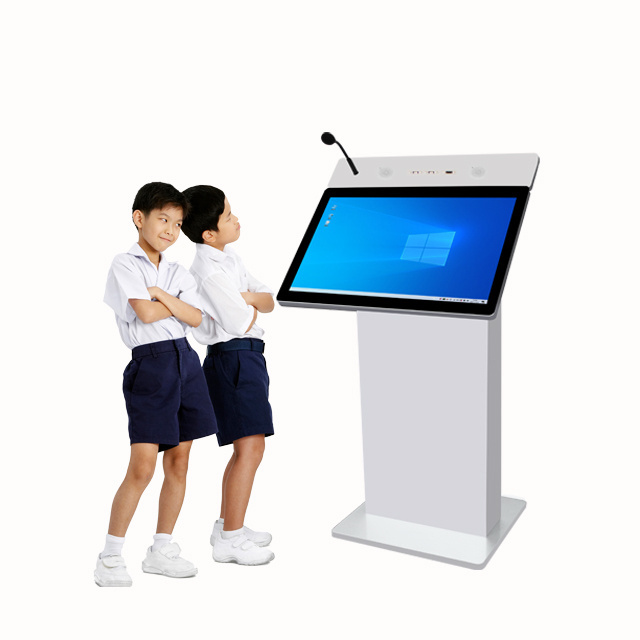 23.8 inch Digital Podium for Conference Room; Church Pulpit with Electric Lifting; Aluminum