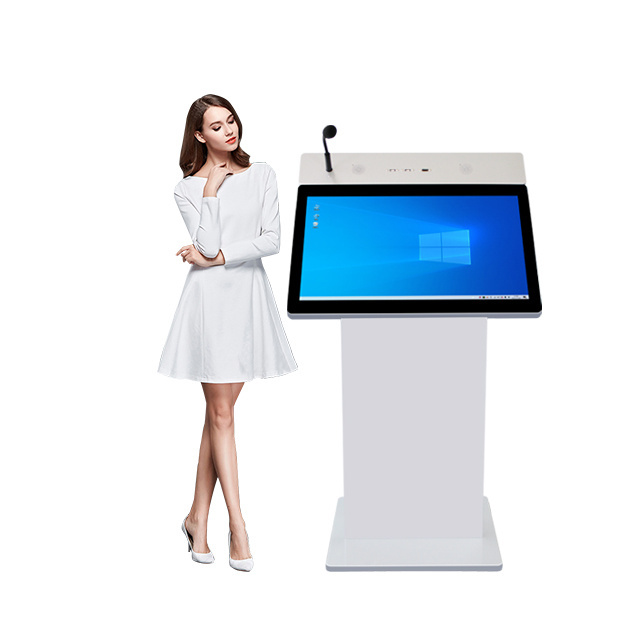 23.8 inch Digital Podium for Conference Room; Church Pulpit with Electric Lifting; Aluminum