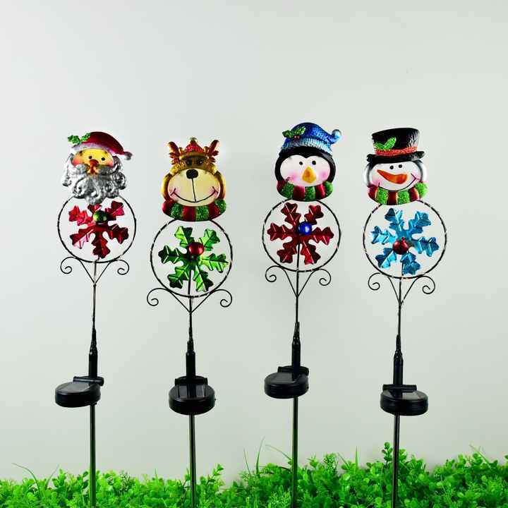 Solar Christmas Lights Snowman LED Lamp Solar light Garden Christmas Decor Snowman Outside Christmas Lights