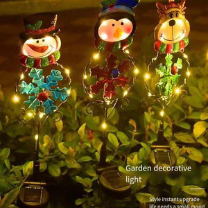 Outdoor Waterproof Christmas Led Solar Tree Decoration Solar Powered String Lights NewYear Ornament Garden Decoration