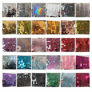 Wedding Party Backdrop Decorations  Shimmer Sequin Wall Panel Party Sequin Backdrop