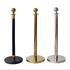 2023 Stainless steel tube retractable belt  manager stand, office barrier post, queue security guard post stanchion