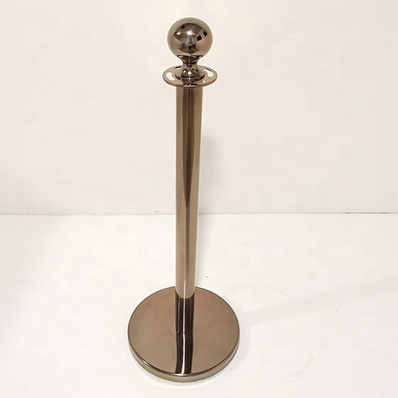 2023 Stainless steel tube retractable belt  manager stand, office barrier post, queue security guard post stanchion