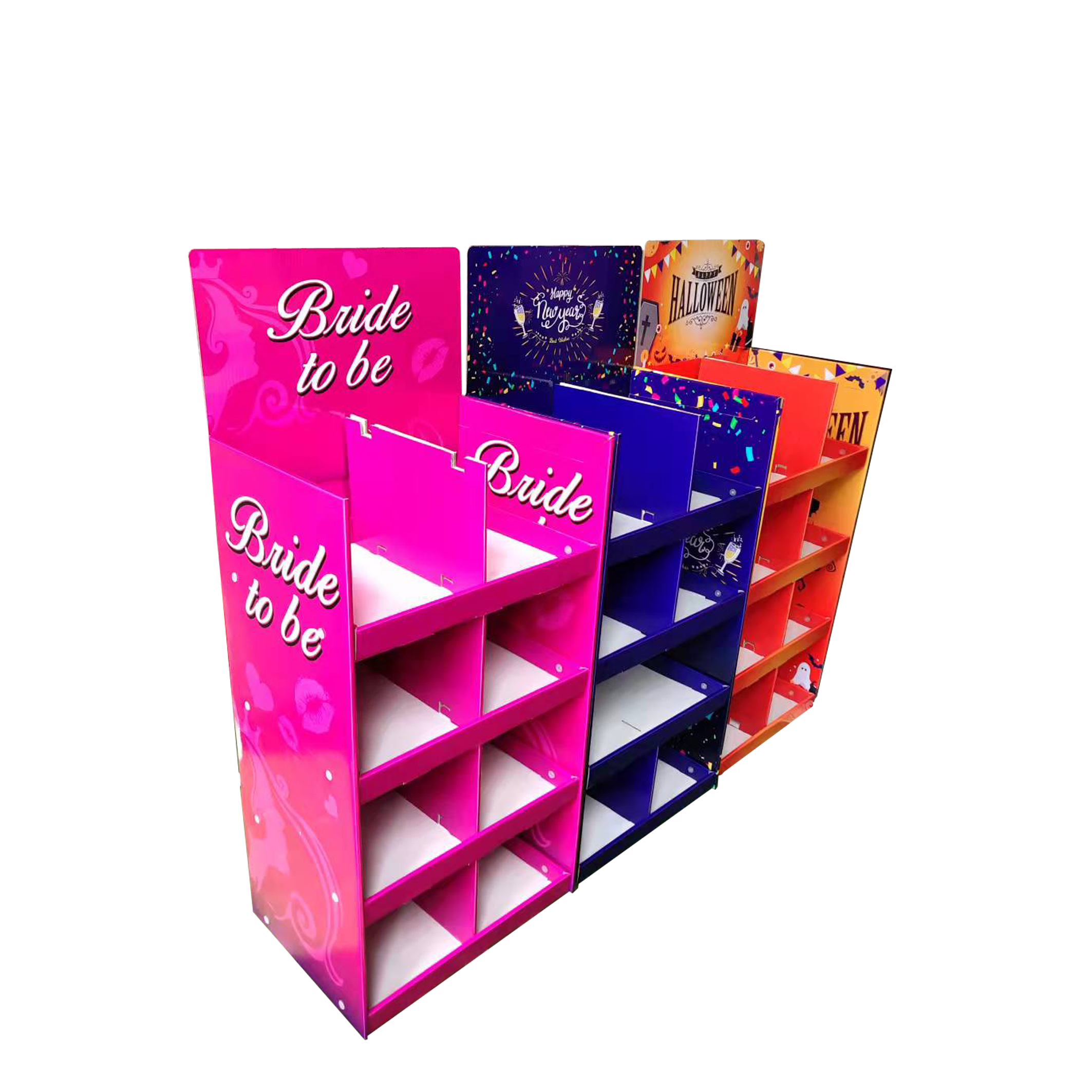 Corrugated paper display stand high quality standing practical display stand