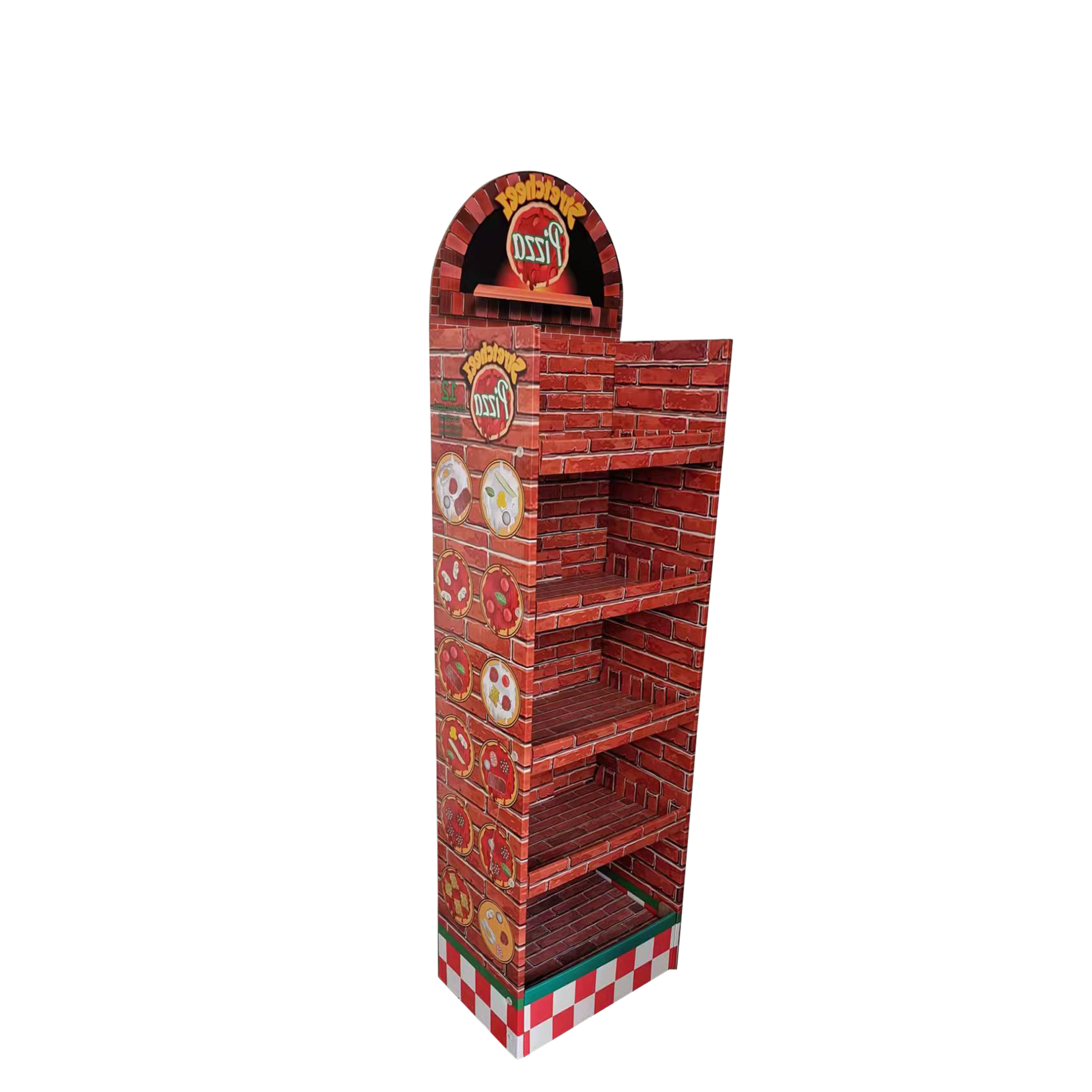 Corrugated paper display stand high quality standing practical display stand