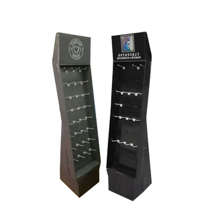 Corrugated paper display stand high quality standing practical display stand