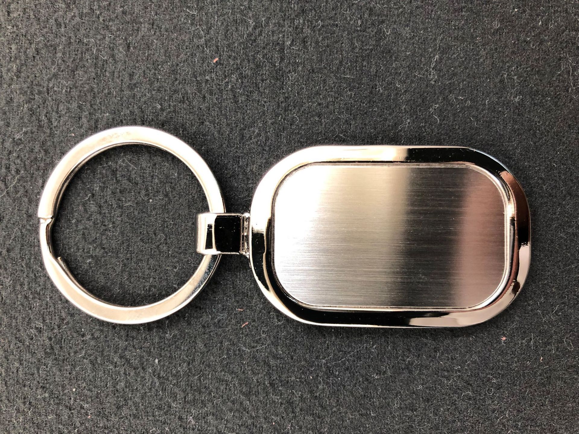 Business Gift Customization Handmade Engraved Custom Double Sided Word logo Blank Stainless Steel Blank Metal Keychain