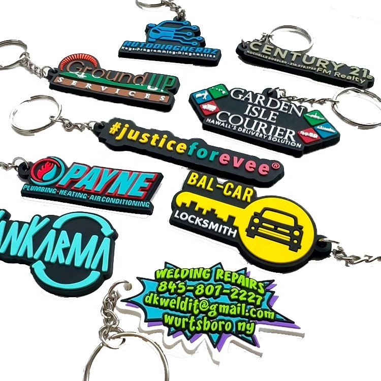 high quality Custom pvc keychain logo Soft Rubber Keyring Personalized 2D 3D other customized Anime Cute plastic key chain