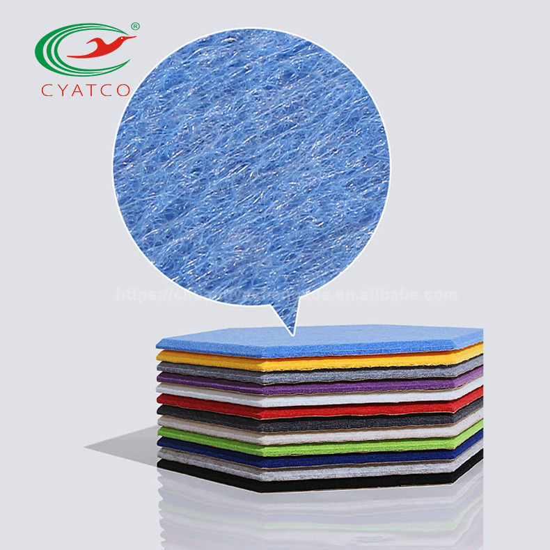 Custom Bass Trap Fabric Wrapped Polyester Acoustic Panel Hexagonal Cinema Clothing Acoustic Panel