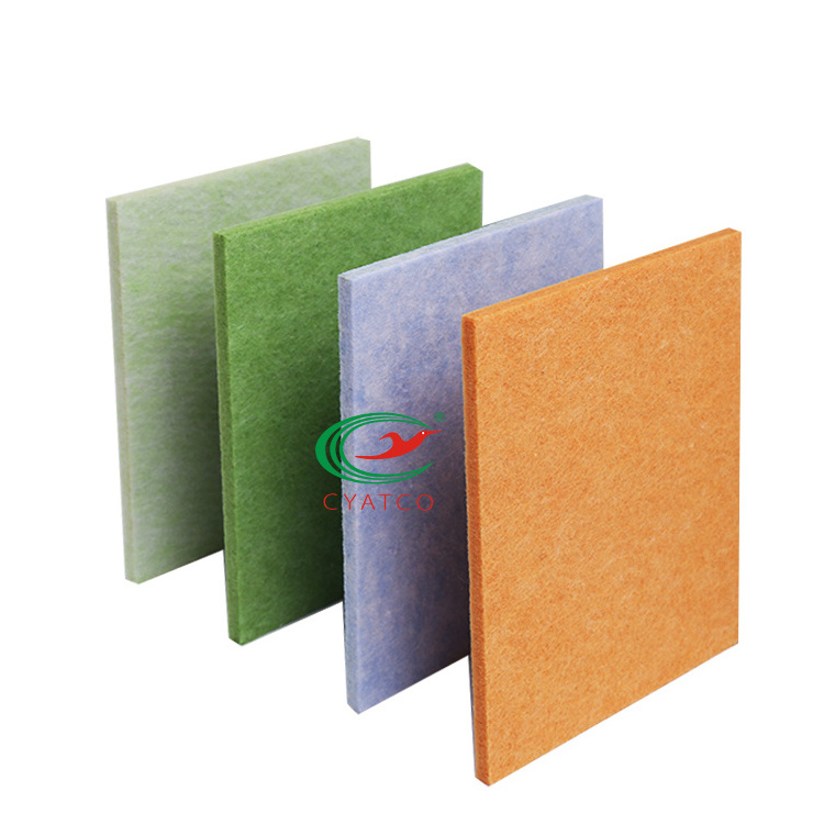 High Density Polyester Acoustic Panel Pet Drums Akoestische Panelen Felt Sound Absorbing Ceiling Acoustic Roof Panels