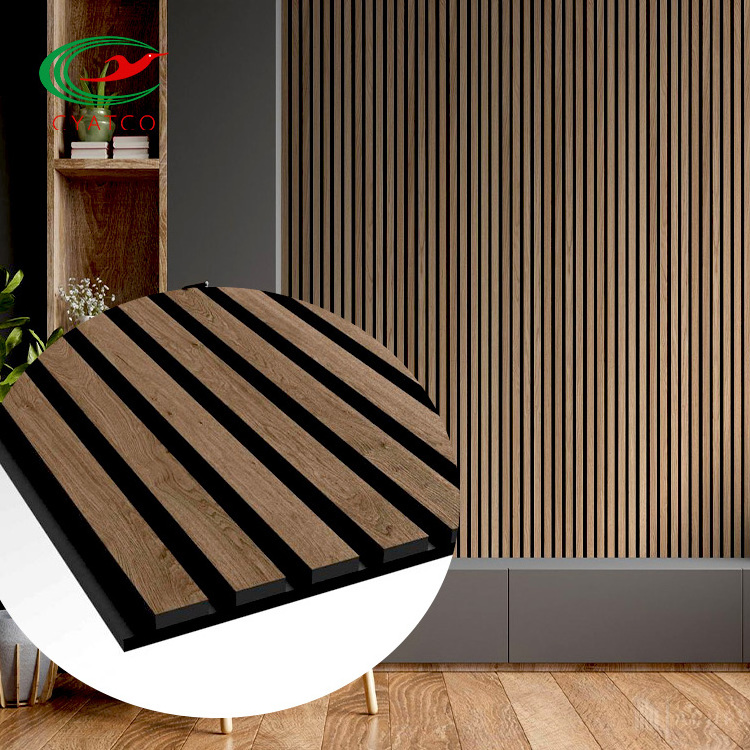 Free Samples Wood Veneer Acoustic Panel Oak Slat Wood Wall Panels Soundproof Wall Panels Akupanel soundproofing materials