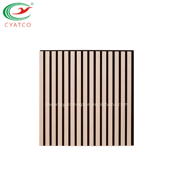 CYATCO Factory Direct Akupanel Acoustic Panel 12mm Flame Retardant Soundproof Wooden Slat Wall