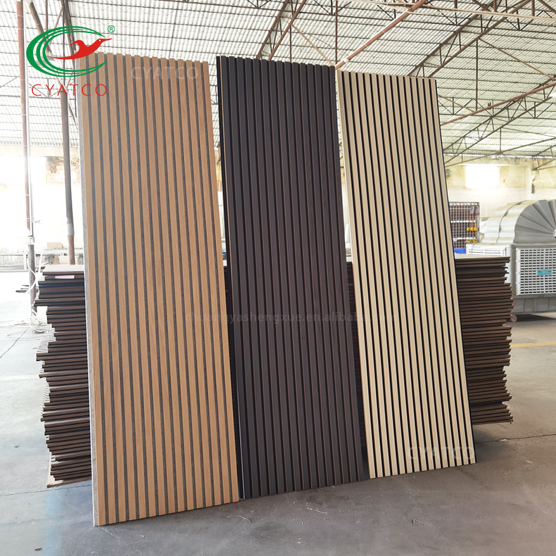 Guangdong Sound Manufacturer Acoustic Panels Sound Proof Wall Panels Ceiling Slat Acoustic Eco-friendly Interior Wood Wall Panel