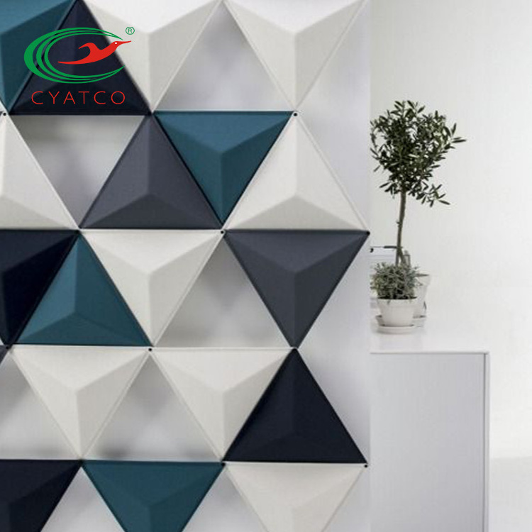 CYATCO sound panel acoustic 100% pet felt acoustic panel for auditorium decorative wall 3d panels