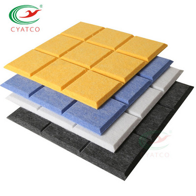 CYATCO ceiling decoration hexagon fabric acoustic panel sound polyester fiber office soundproof panels acoustic panel