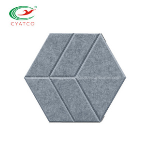 Custom Bass Trap Fabric Wrapped Polyester Acoustic Panel Hexagonal Cinema Clothing Acoustic Panel