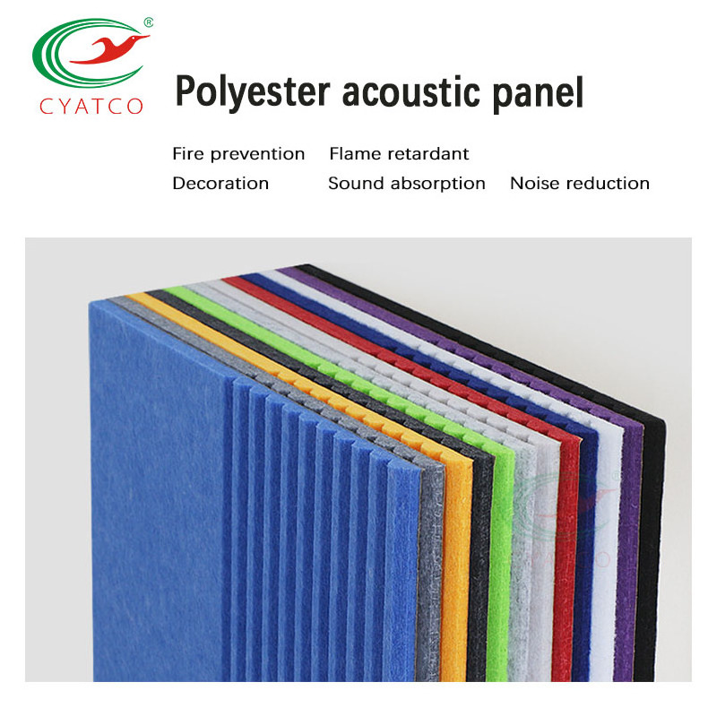 CYATCO ceiling decoration hexagon fabric acoustic panel sound polyester fiber office soundproof panels acoustic panel