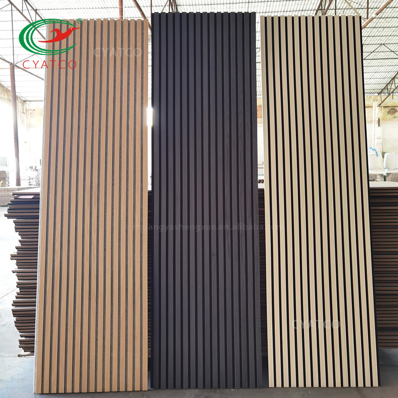 Guangdong Sound Manufacturer Acoustic Panels Sound Proof Wall Panels Ceiling Slat Acoustic Eco-friendly Interior Wood Wall Panel