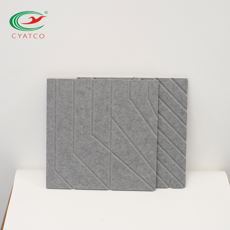 High Density Polyester Eco Friendly Acoustic Panel Pet Acoustic Panels Acoustic Ceiling Panels Custom Size Soundproof Low MOQ