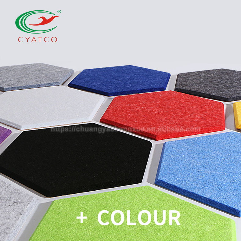 Custom Bass Trap Fabric Wrapped Polyester Acoustic Panel Hexagonal Cinema Clothing Acoustic Panel