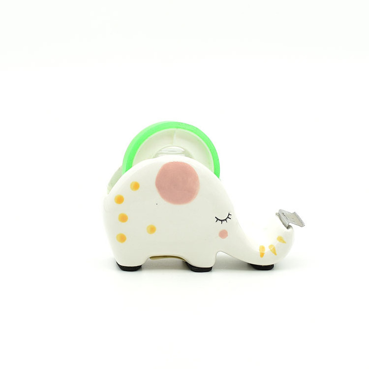 Ceramic hand painted Tape Dispenser - Elephant