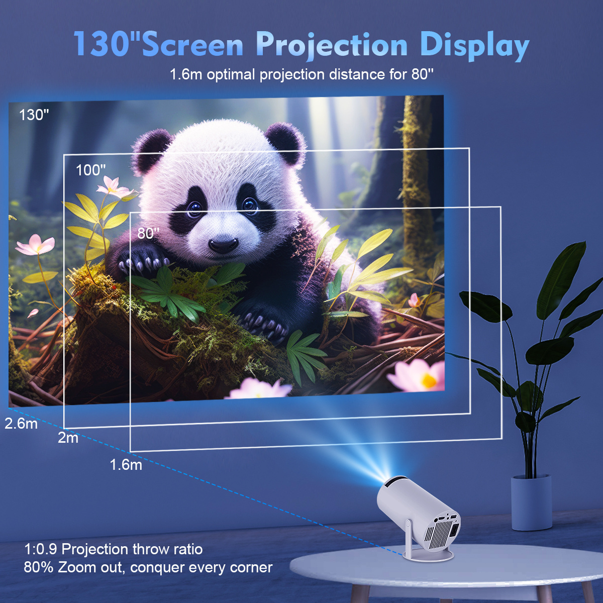 HY300 Pro 3D Smart Projector Hot Sell Full Hd Android Dlp Proyector Android 11 4k Projector Wifi 500g Projector LED LCD