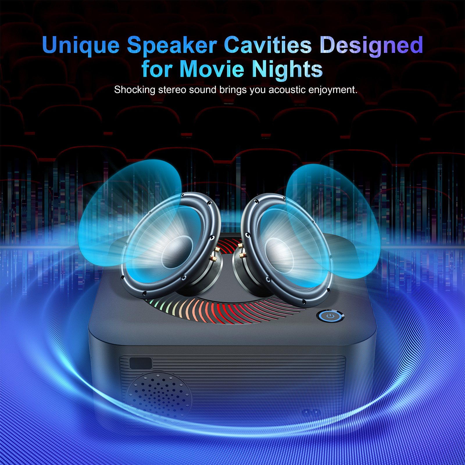 Portable Beamer X5 with Led Dlpnewni 4K Smart Wifi Bluetooth support 1920*1080P Android 11 Home Theater