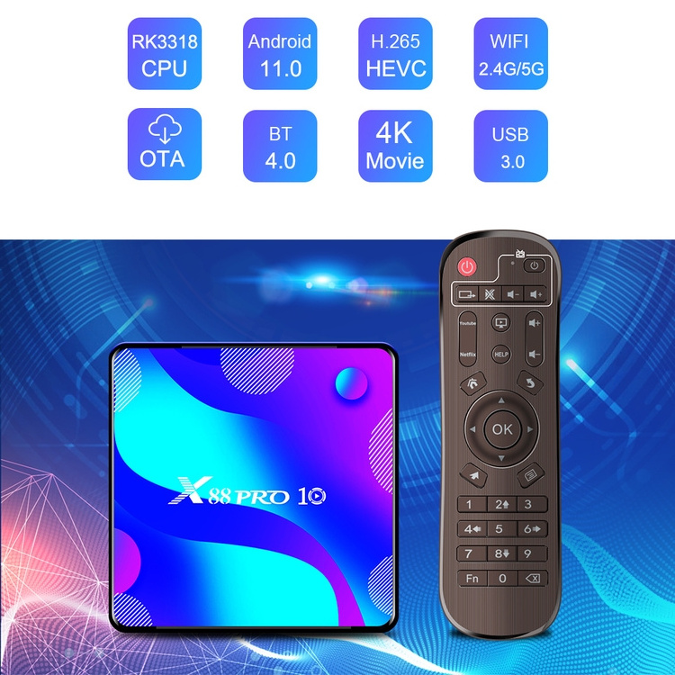 Low Price Good Quality Super Rockchip RK3318 4K Hard Decoding More Impressive Viewing Experience Media Player TV Set Top Box