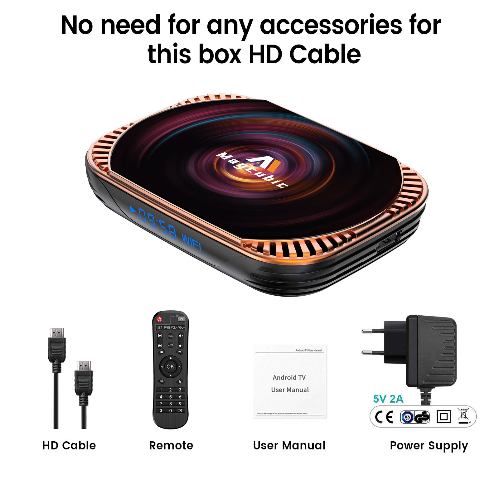 New Design OEM Digital Tv Box 2.4G 5G Dual Band Wifi 4k HD Android 11 Smart Media  Set-top Box 8K Quad Core Now Tv Dino boxes