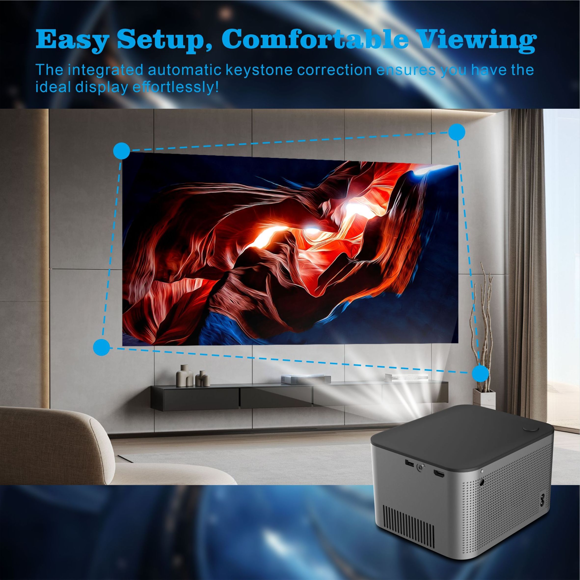 Transpeed Rpojector Transpeed High Quality Native Projector HY350 with Android 11.0 Led ...