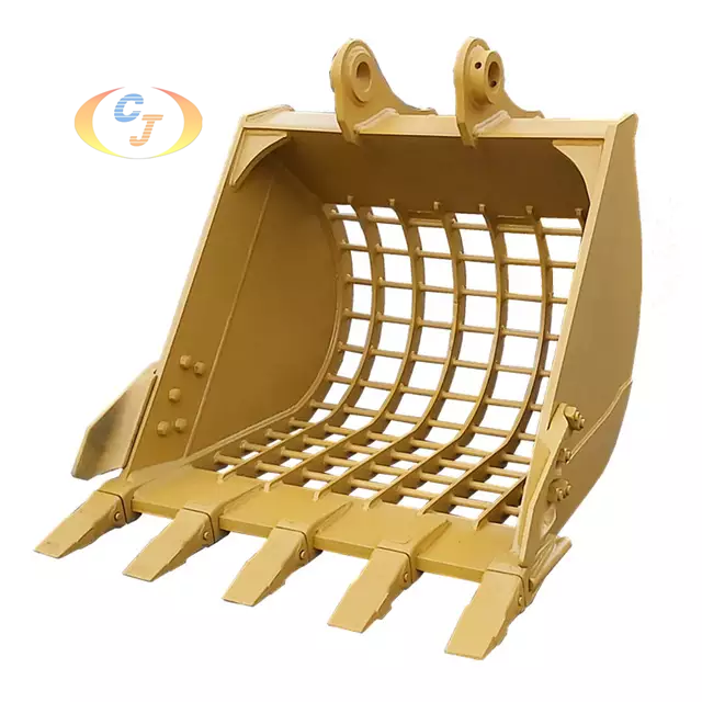 Customization High Strength Alloy Skeleton Excavator Bucket / Excavator Grid Bucket for SY375 SY365 SY335