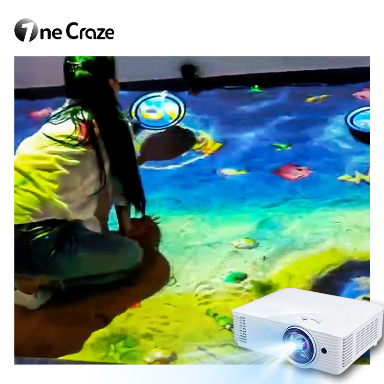 Sand Beach Floor Projection Pool Game System Indoor AR Interactive Projector Games Interactive For Kids