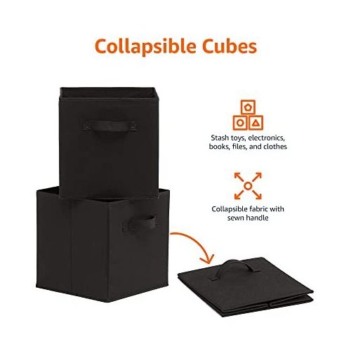 Cube Foldable Closet Toy Make Up Non Woven Collapsible Storage Box Bins Organizer with Handles