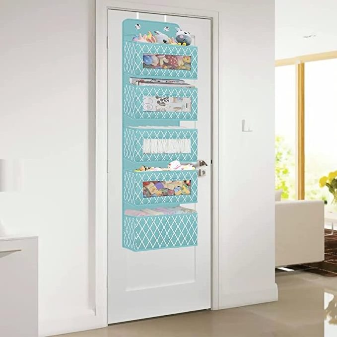 Living Room Bedroom Home Dorm Wall Over the Door Pockets Hanging Storage Door Closet Organizer