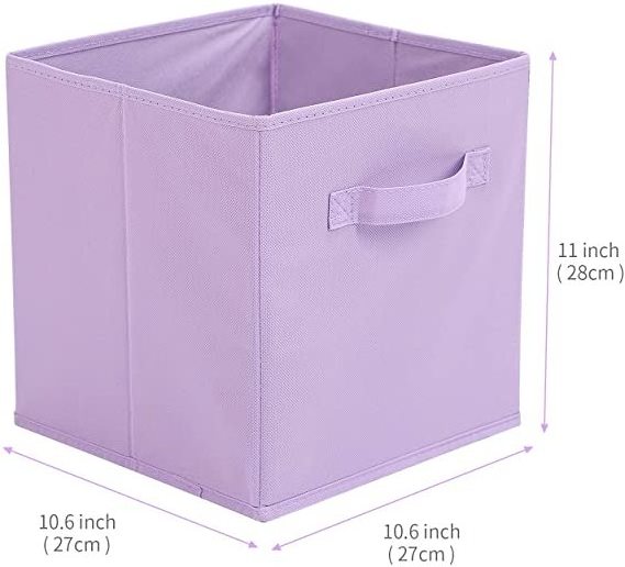 13 Inch Children Quilt Clothes Non Woven Fabric Foldable Basket Storage Box Organizer for Closet Storage Basket with Handles