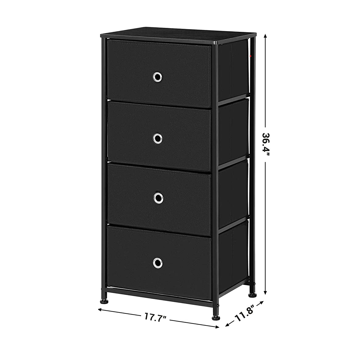 4 Drawer Customized Small Living Room Furniture Tall Fabric Dresser Storage Tower Chest Closet Wardrobe Fabric Storage Cabinet