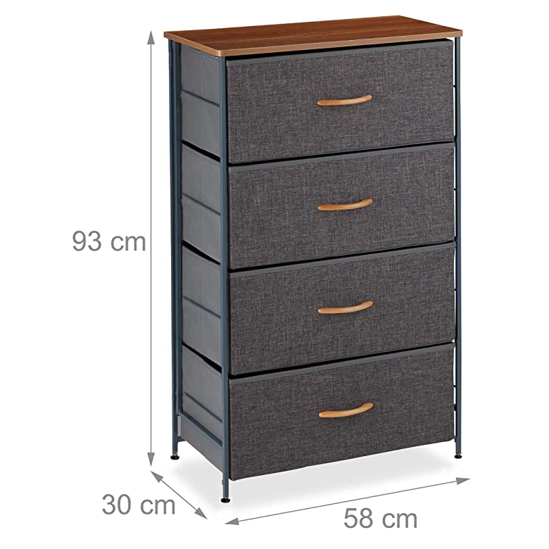 4 Drawer Customized Small Living Room Furniture Tall Fabric Dresser Storage Tower Chest Closet Wardrobe Fabric Storage Cabinet