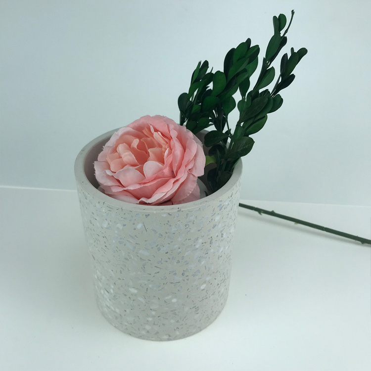 wholesale handmade superior quality marble terrazzo cement planter concrete pot