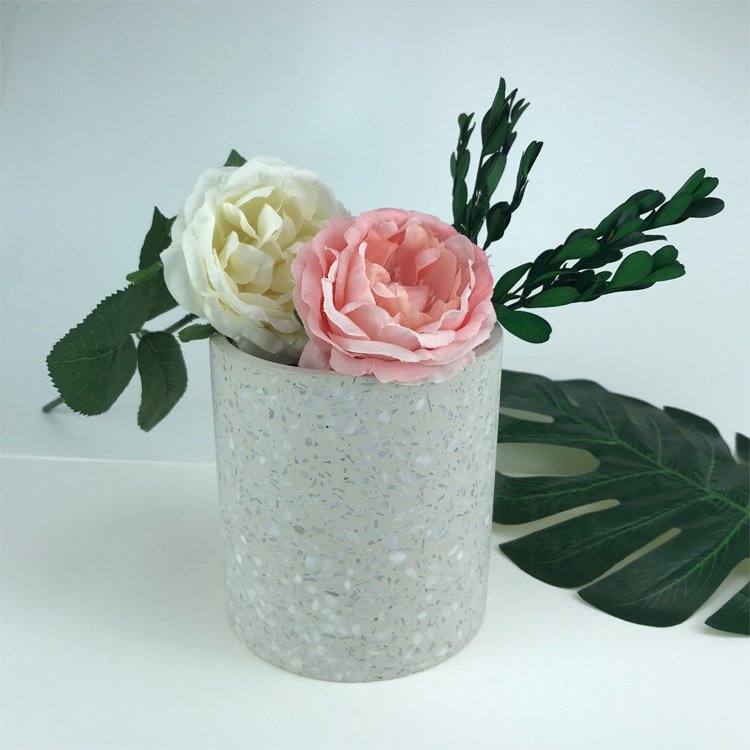 wholesale handmade superior quality marble terrazzo cement planter concrete pot