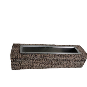 China Made Rectangular Vintage Brick Surface Outdoor Fireplace Fire Pit Burner Portable Fireplace Fire Pit