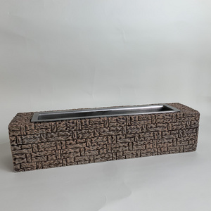 Hot Selling Vintage Brick Rectangle Concrete Fire Pit Fireplace Table Outdoor Fireplace Bio Ethanol Fire Pit Portable Fireplace