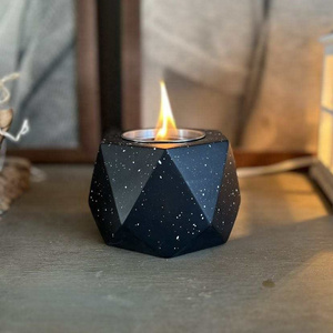 Most Popular Concrete Hexagonal Ethanol Black Tabletop Fireplace Mini Fire Pit Indoor Smokeless Cement Fire Pit