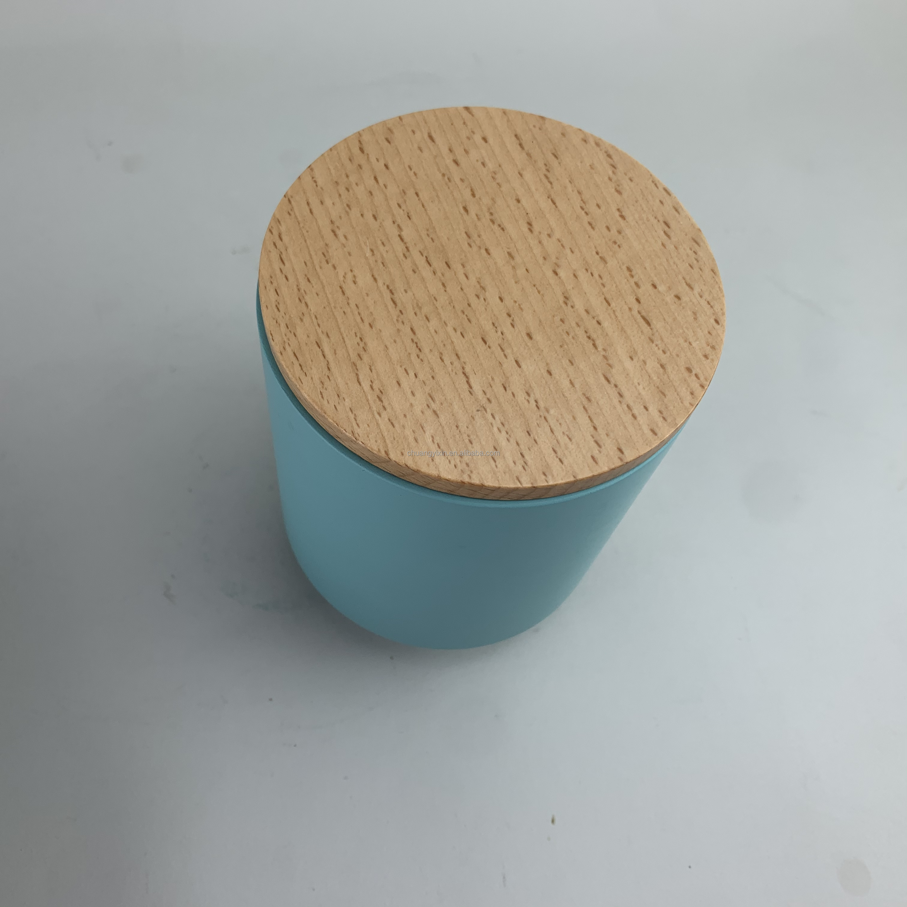 Custom Logo Colorful Concrete Cement Candle Holder Luxury Unique Botanical Scent Large Candle Jar With Lid