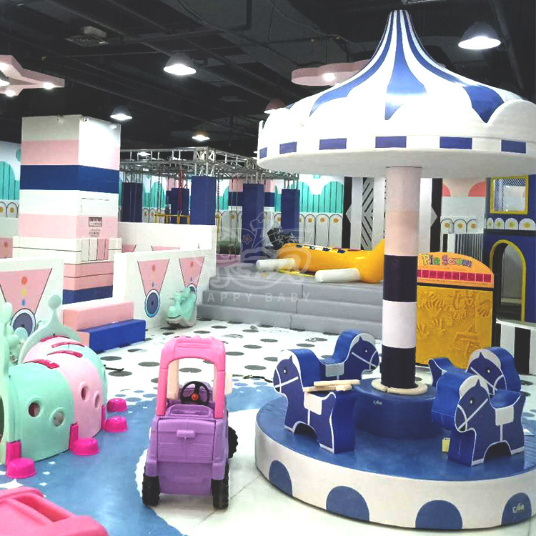 Wholesale Custom Eco-Friendly Commercial Area Indoor Playground Merry Go Round Swing Carousel Horse For Sale