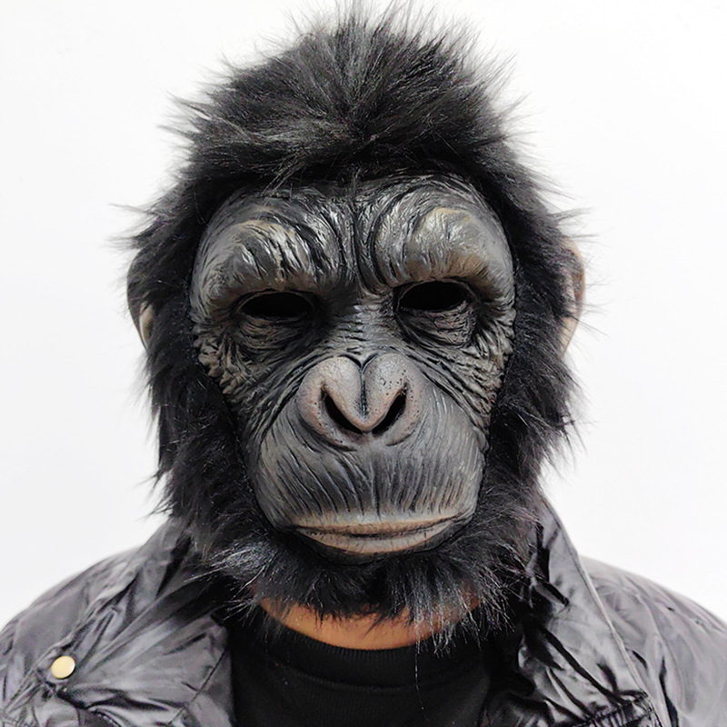 Hot Selling Realistic Gorilla Latex Mask Scary Apes Cosplay Costume & Monkey Mascot for Halloween Carnival Party Masks