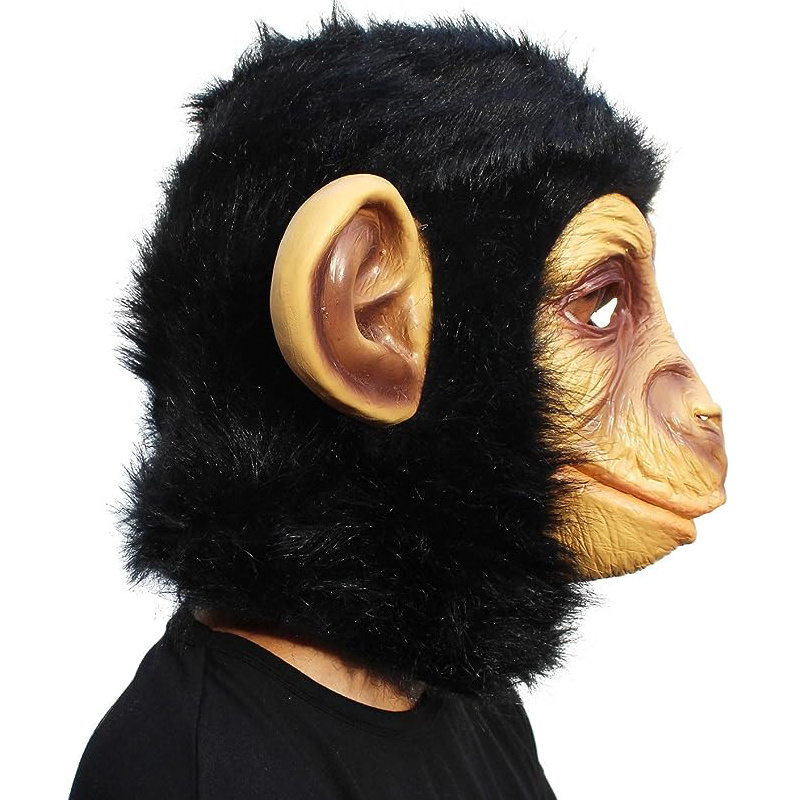 Hot Selling Realistic Monkey Mask Soft Rubber Latex Full Face Animal Mask for Carnival Masque Party Costume Mask