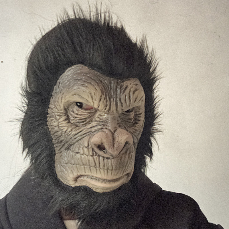 Hot Selling Latex  Monkey Mask For Carnival Party Masque Animal Costume Cosplay Pretty Vivid Rubber Gorilla Mask