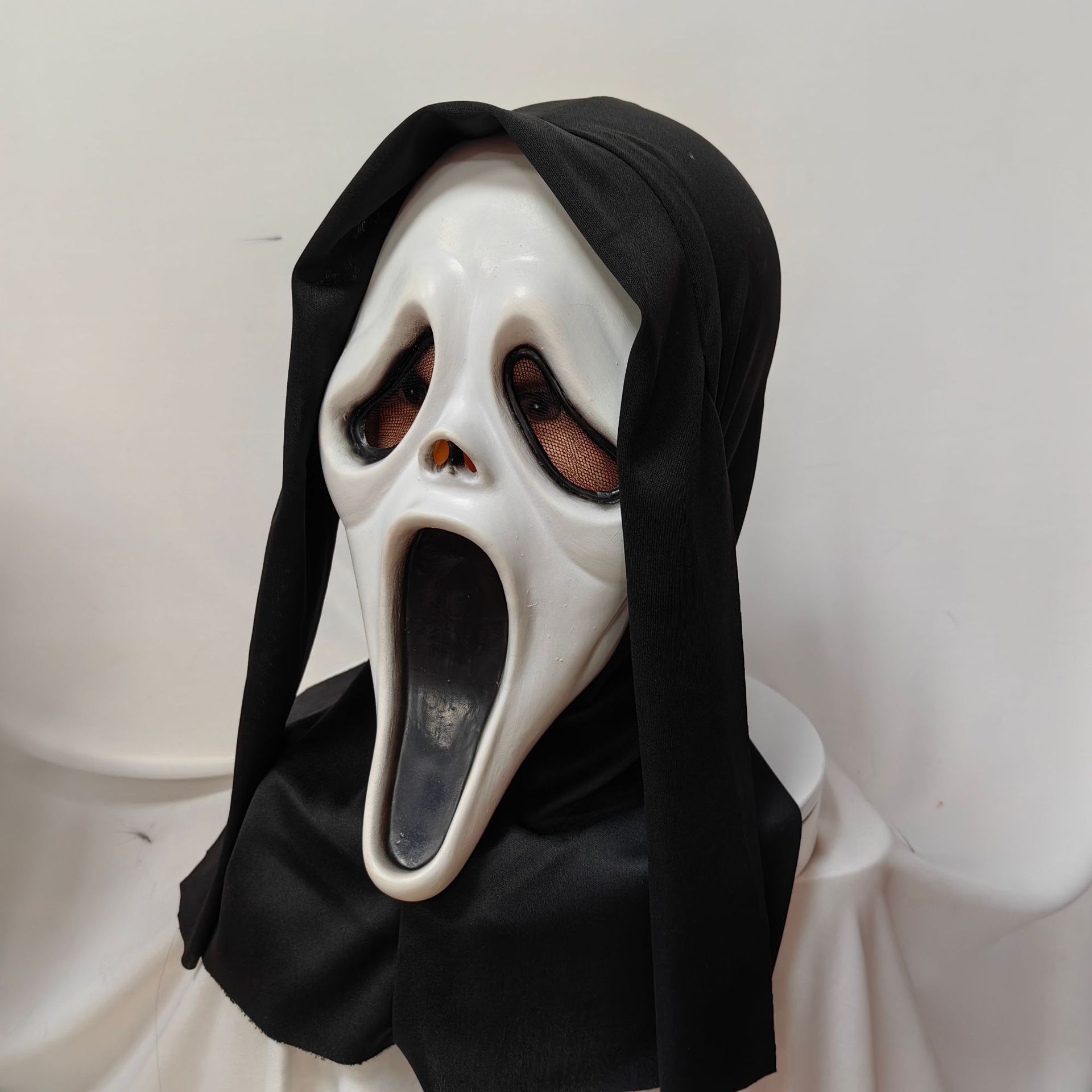 ISO 9001 Factory Halloween Ghost Mask Horror Movie Scream Full Head Masque Costume Latex Party Masks for Carnival