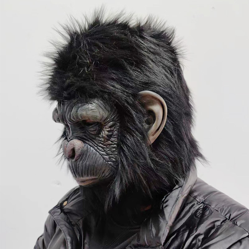 Hot Selling Realistic Gorilla Latex Mask Scary Apes Cosplay Costume & Monkey Mascot for Halloween Carnival Party Masks