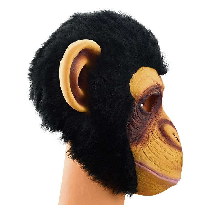 Hot Selling Realistic Monkey Mask Soft Rubber Latex Full Face Animal Mask for Carnival Masque Party Costume Mask